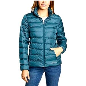 Eddie Bauer Green Lightweight Packable Down Puffer Jacket Parka Size XS NWOT